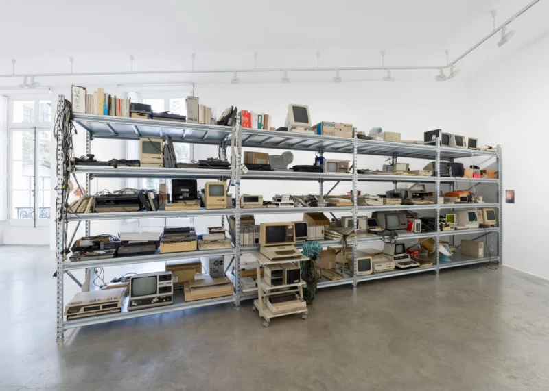 Installation shot from Johan Creten: Les Chiens de Pavlov, @ Perrotin