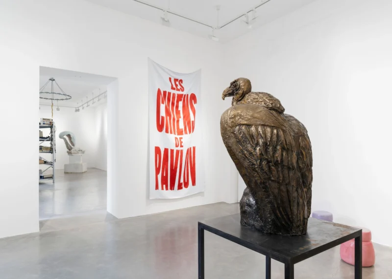 Installation shot from Johan Creten: Les Chiens de Pavlov, @ Perrotin