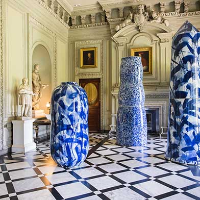 Image from Expressions in Blue: Monumental Porcelain by Felicity Aylieff, at Petworth House and Park