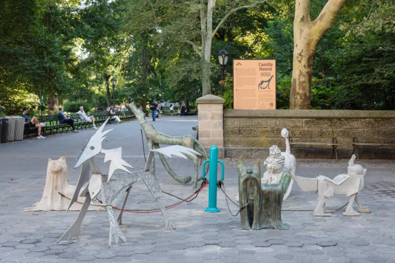 Installation shot from Camille Henrot: Dogs, @ Public Art Fund