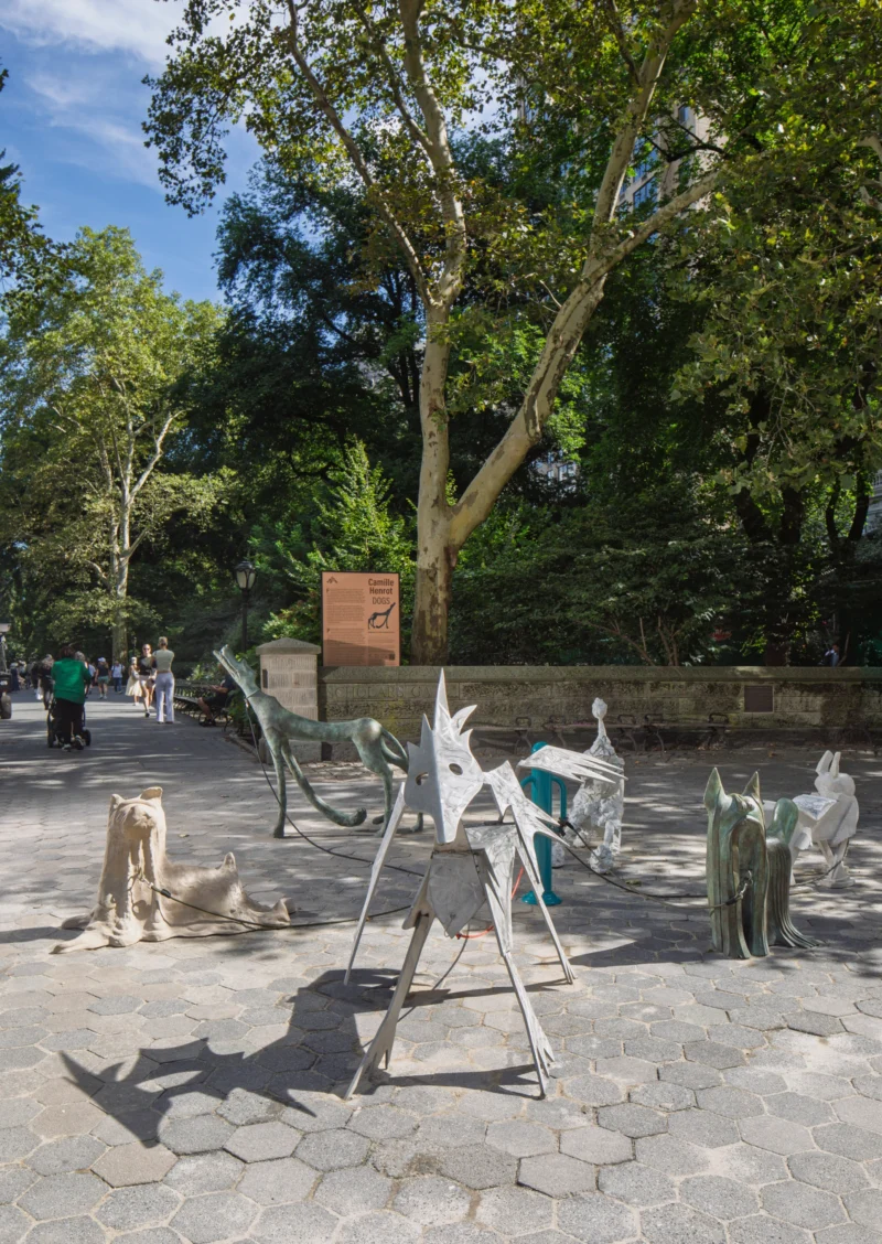 Installation shot from Camille Henrot: Dogs, @ Public Art Fund