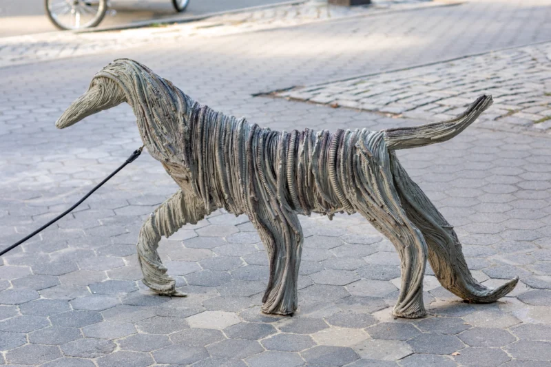 Installation shot from Camille Henrot: Dogs, @ Public Art Fund