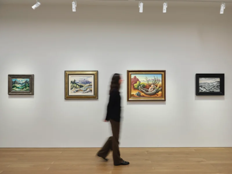 Installation shot from Thomas Hart Benton: A Picture of America in its Entirety, @ Schoelkopf
