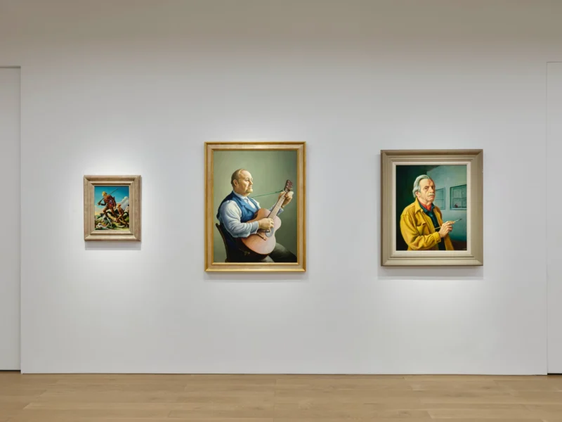 Installation shot from Thomas Hart Benton: A Picture of America in its Entirety, @ Schoelkopf