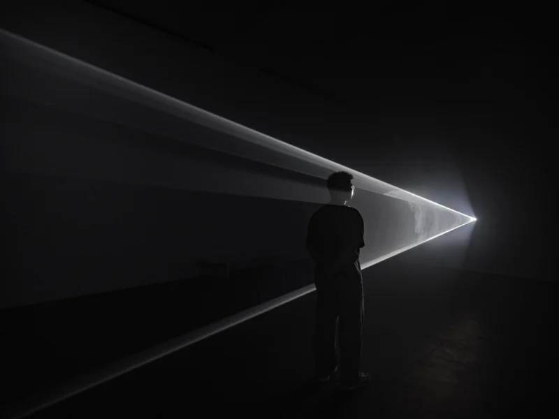 Installation shot from Anthony McCall: Solid Light, 1973, 2020, 2026, @ Sean Kelly Gallery