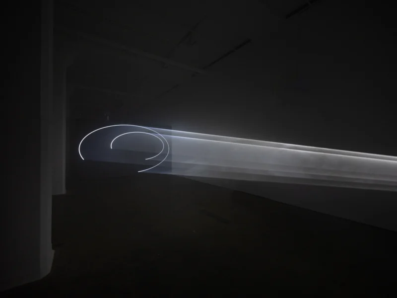 Installation shot from Anthony McCall: Solid Light, 1973, 2020, 2026, @ Sean Kelly Gallery