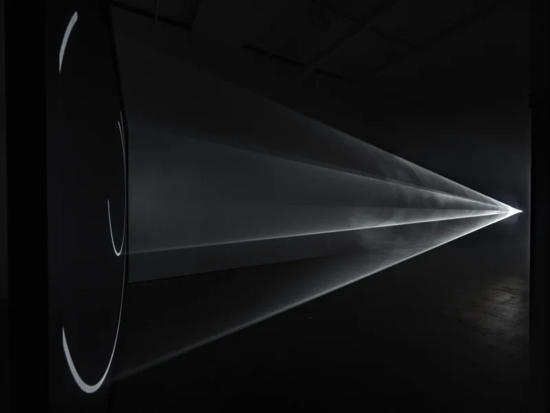 Installation shot from Anthony McCall: Solid Light, 1973, 2020, 2026, @ Sean Kelly Gallery