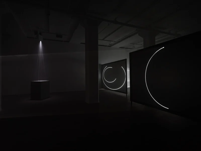 Installation shot from Anthony McCall: Solid Light, 1973, 2020, 2026, @ Sean Kelly Gallery