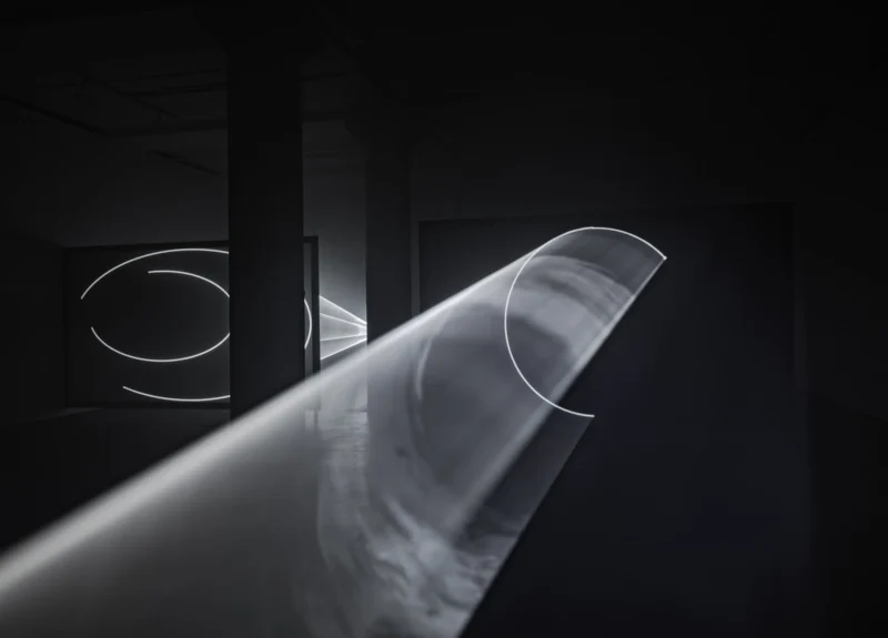 Installation shot from Anthony McCall: Solid Light, 1973, 2020, 2026, @ Sean Kelly Gallery