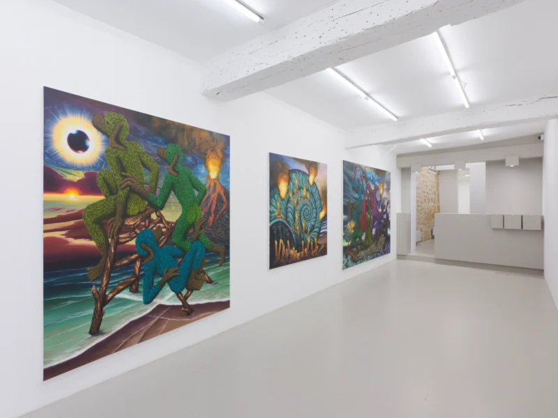 Installation shot from Drew Dodge: Earth-Pourers, @ Semiose
