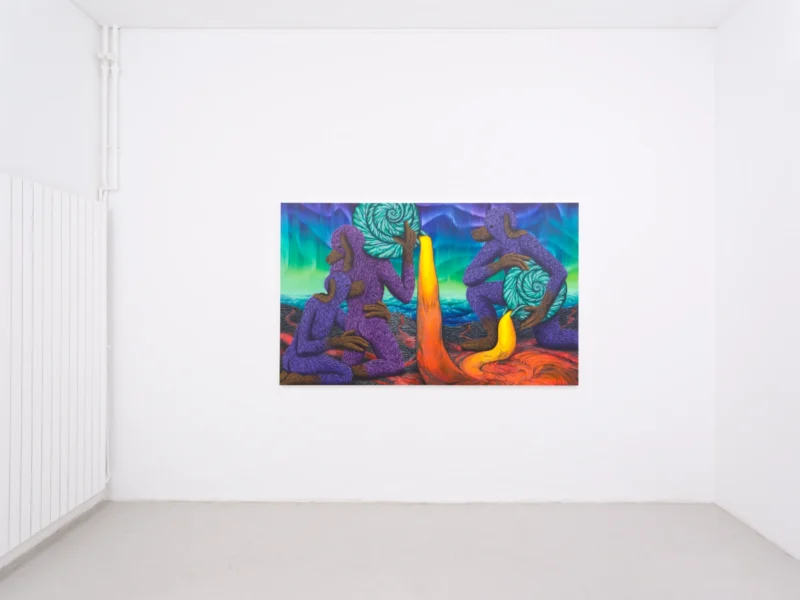 Installation shot from Drew Dodge: Earth-Pourers, @ Semiose