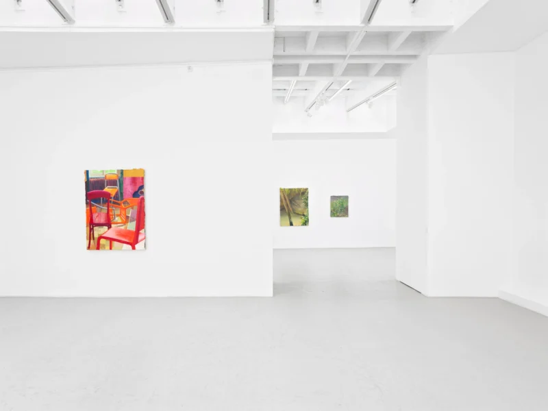 Installation shot from Mathieu Cherkit: Tendrement, @ Semiose