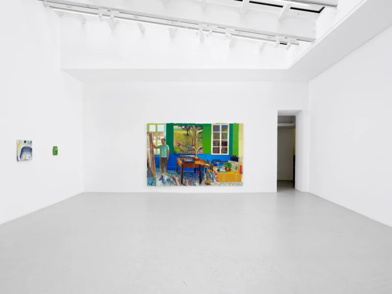 Installation shot from Mathieu Cherkit: Tendrement, @ Semiose