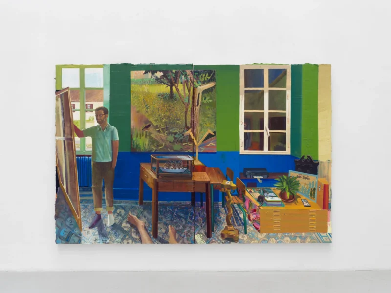 Installation shot from Mathieu Cherkit: Tendrement, @ Semiose