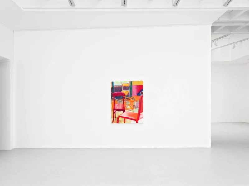 Installation shot from Mathieu Cherkit: Tendrement, @ Semiose
