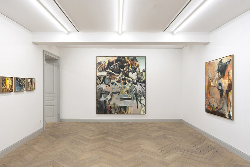 Installation shot from Andy Denzler: Renaissance Paintings Reloaded, @ Galerie Peter Kilchmann