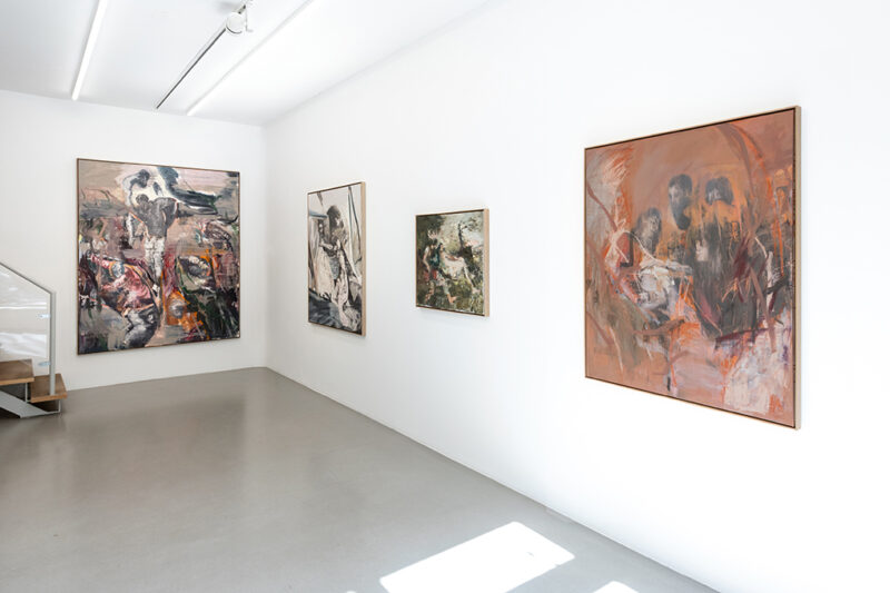 Installation shot from Andy Denzler: Renaissance Paintings Reloaded, @ Galerie Peter Kilchmann