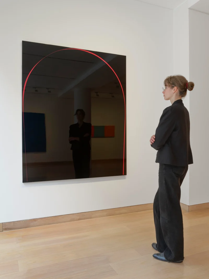 Installation shot from Ian Davenport: Reflections, @ Waddington Custot