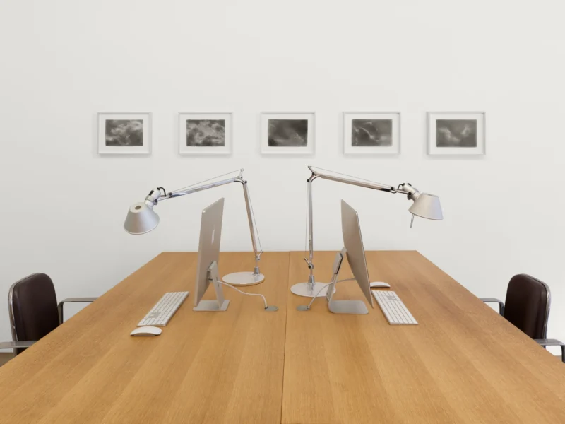 Installation shot from Joe Goode: Torn Skies, @ Zander Galerie