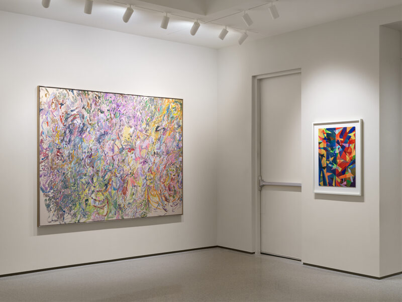 Installation shot from Abelardo Morell: Out of Paper, In Dialogue with Gene Davis, Kenneth Noland, Jules Olitski & Larry Poons, @ Edwynn Houk Gallery