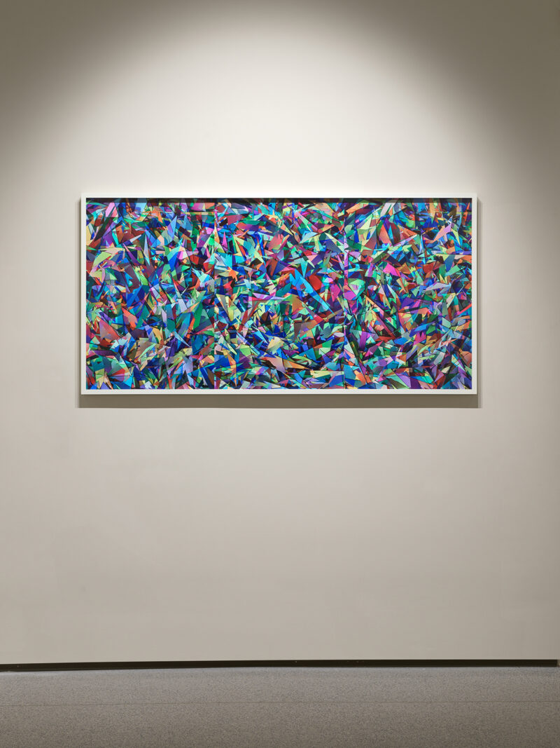 Installation shot from Abelardo Morell: Out of Paper, In Dialogue with Gene Davis, Kenneth Noland, Jules Olitski & Larry Poons, @ Edwynn Houk Gallery