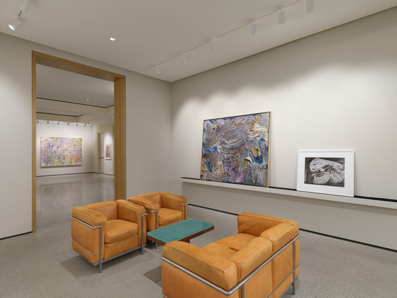 Installation shot from Abelardo Morell: Out of Paper, In Dialogue with Gene Davis, Kenneth Noland, Jules Olitski & Larry Poons, @ Edwynn Houk Gallery