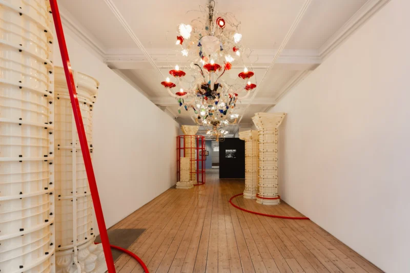 Installation shot from Gülsün Karamustafa: Remains of a Forgotten Promise, @ Ab-Anbar
