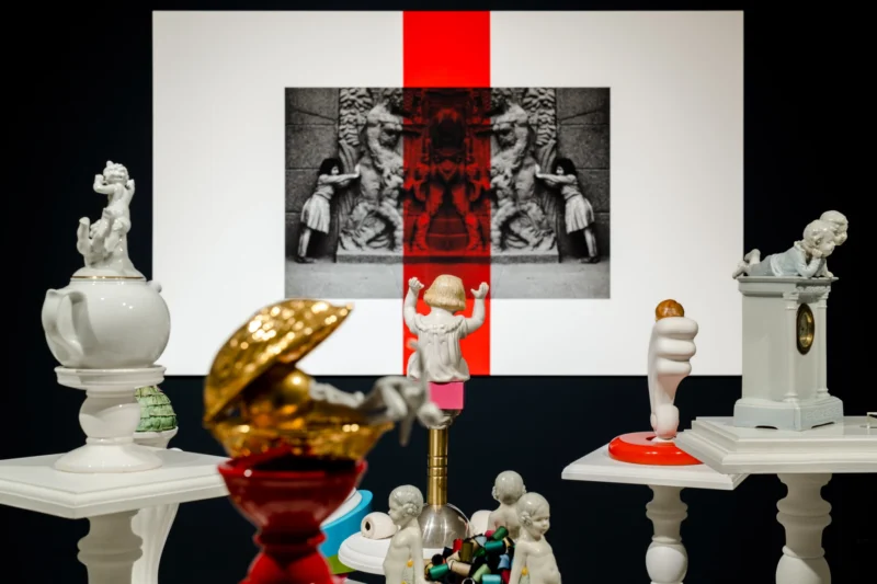 Installation shot from Gülsün Karamustafa: Remains of a Forgotten Promise, @ Ab-Anbar