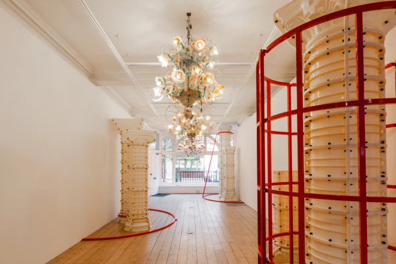 Installation shot from Gülsün Karamustafa: Remains of a Forgotten Promise, @ Ab-Anbar