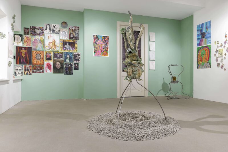 Installation shot from Plucking the Broom, @ No Limits! Art Castle