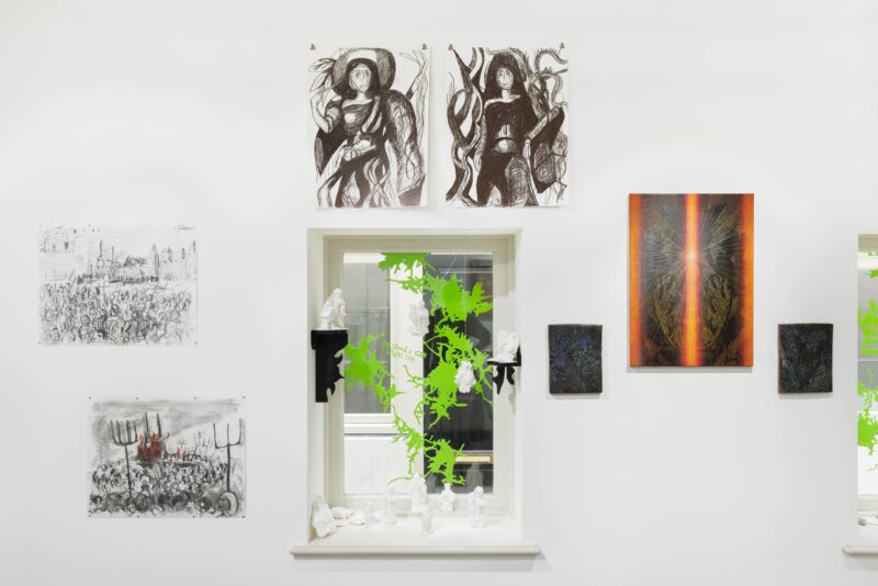 Installation shot from Plucking the Broom, @ No Limits! Art Castle