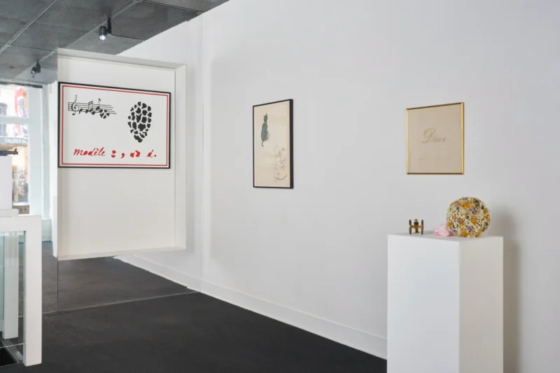 Installation shot from Marcel Broodthaers and Agnieszka Kurant, @ Belmacz