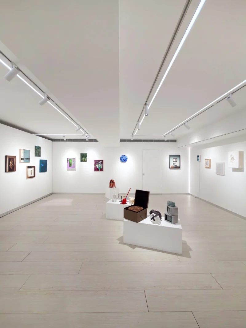 Installation shot from Sealed with a Kiss, @ Bluerider ART