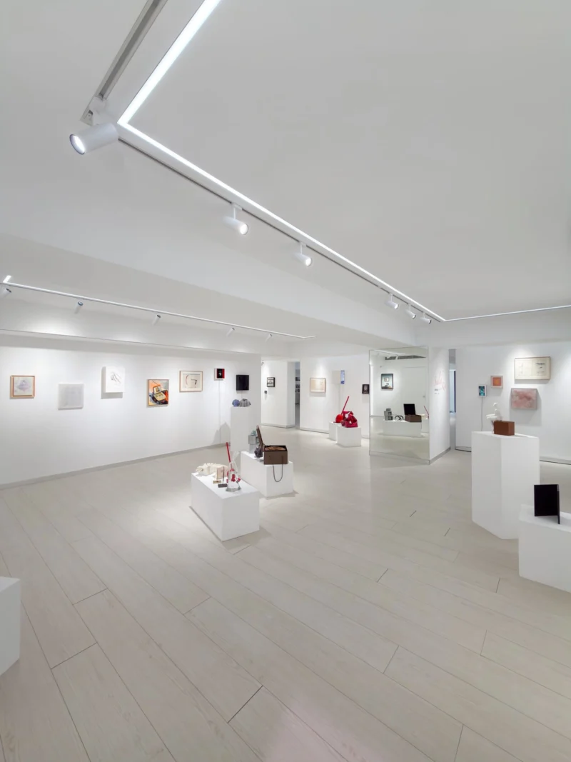 Installation shot from Sealed with a Kiss, @ Bluerider ART