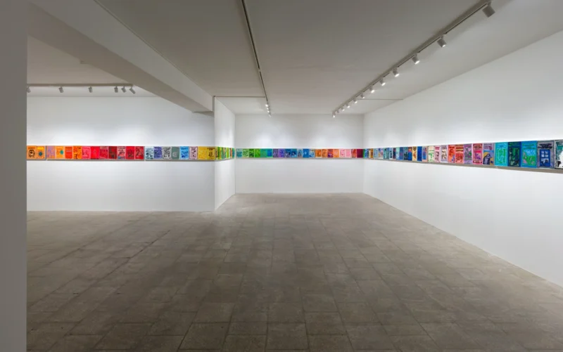 Installation shot from Austin Martin White: The lie, the larp and the lusophile, @ Capitain Petzel