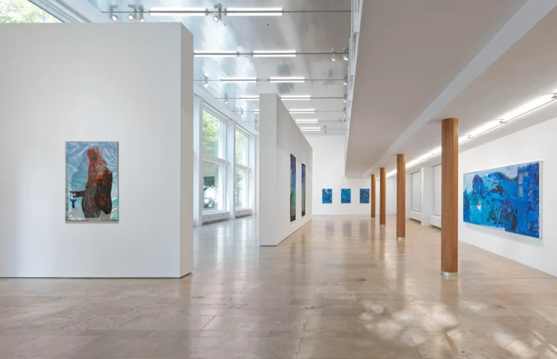 Installation shot from Austin Martin White: The lie, the larp and the lusophile, @ Capitain Petzel