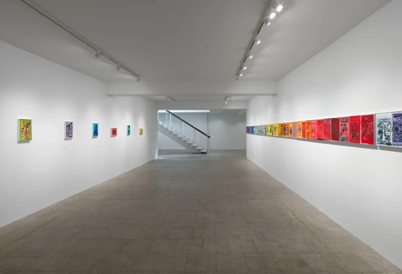 Installation shot from Austin Martin White: The lie, the larp and the lusophile, @ Capitain Petzel