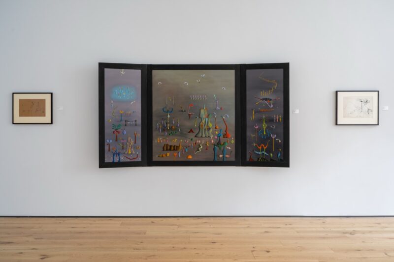 Installation shot from Desmond Morris (1928-2026), @ The Redfern Gallery