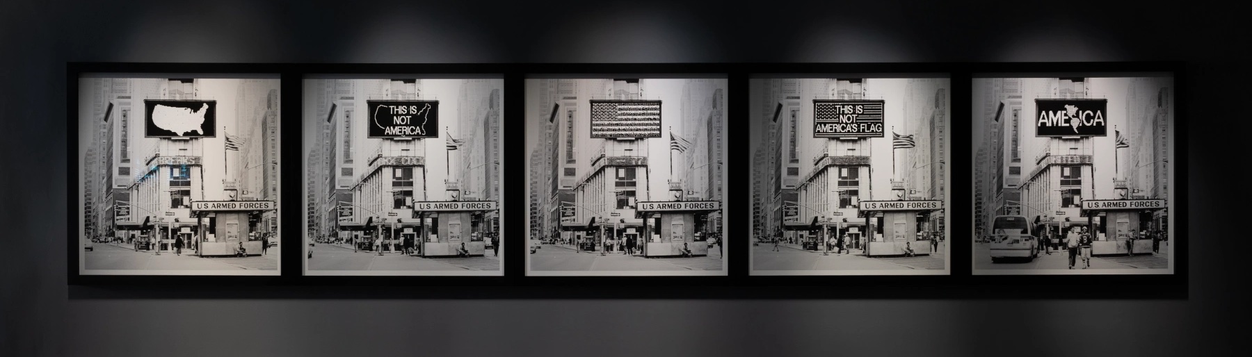 Image for our show of the day, Alfredo Jaar: A Logo for America, 1987, at Galerie Lelong