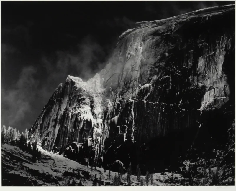 Ansel Adams, Half Dome, Blowing Snow, Yosemite National Park, CA, 1955, printed in 1970s