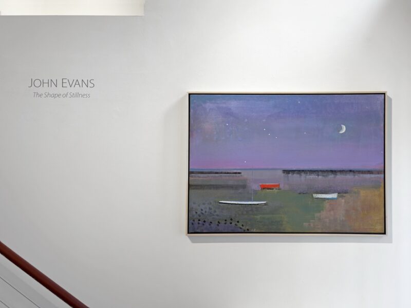 Installation shot from John Evans: The Shape of Stillness, @ Gallery Henoch