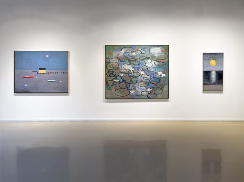 Installation shot from John Evans: The Shape of Stillness, @ Gallery Henoch