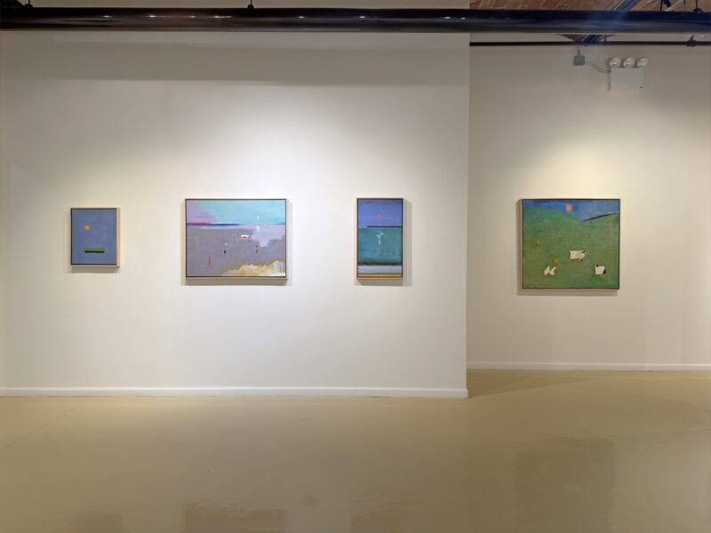 Installation shot from John Evans: The Shape of Stillness, @ Gallery Henoch