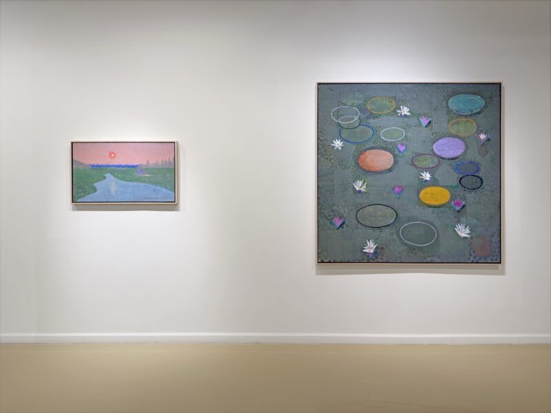 Installation shot from John Evans: The Shape of Stillness, @ Gallery Henoch