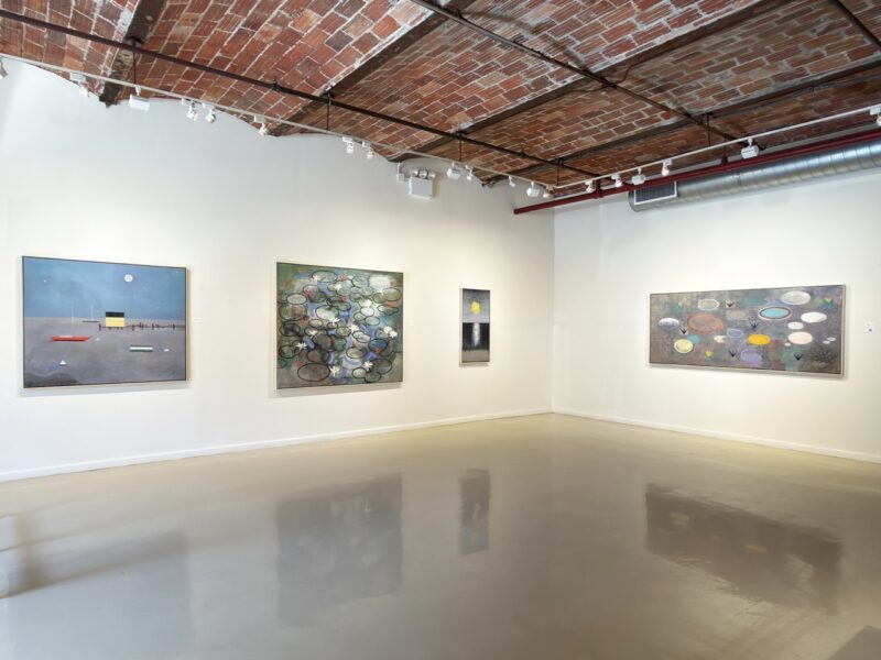 Installation shot from John Evans: The Shape of Stillness, @ Gallery Henoch