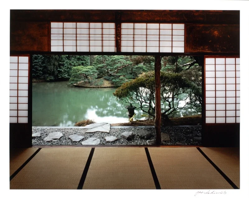 Yasuhiro Ishimoto, From the series of KATSURA. Garden viewed from the western part of the Main Room of the Shokintei Pavilion., 1981-1982, printed in 2002-2003