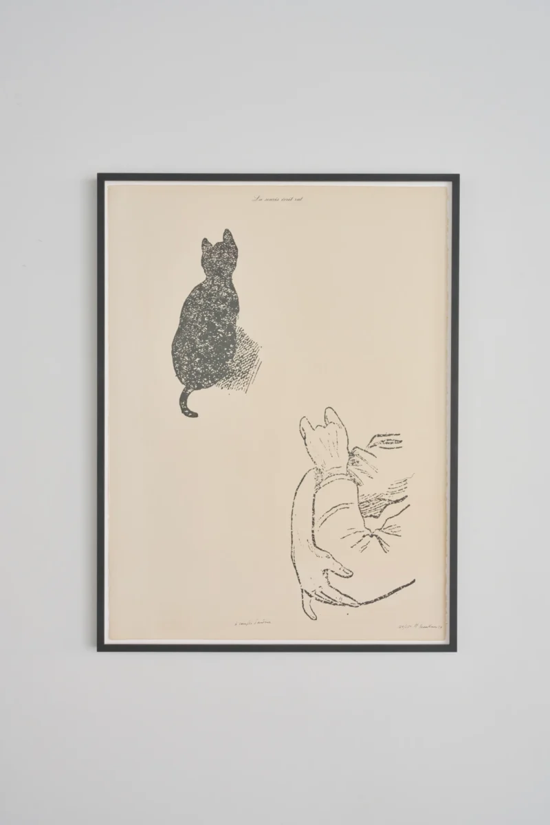 Marcel Broodthaers, La souris écrit rat (à compte d’auteur), 1974