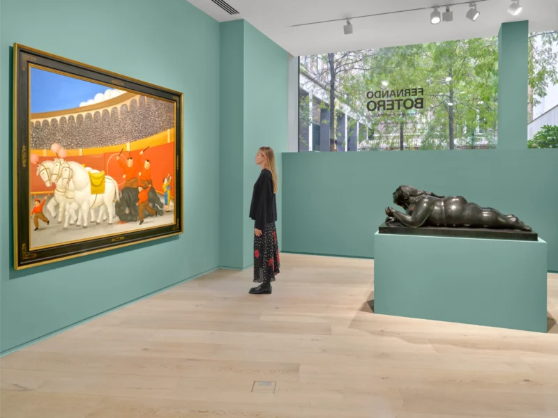 Installation shot from Fernando Botero: In Praise of an Amplified World, @ Opera Gallery