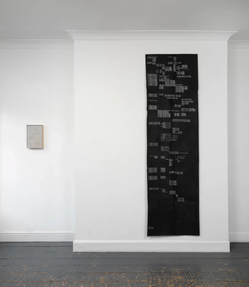 Installation shot from Bernardo Ortiz: Peso Muerto, @ Patrick Heide Contemporary Art