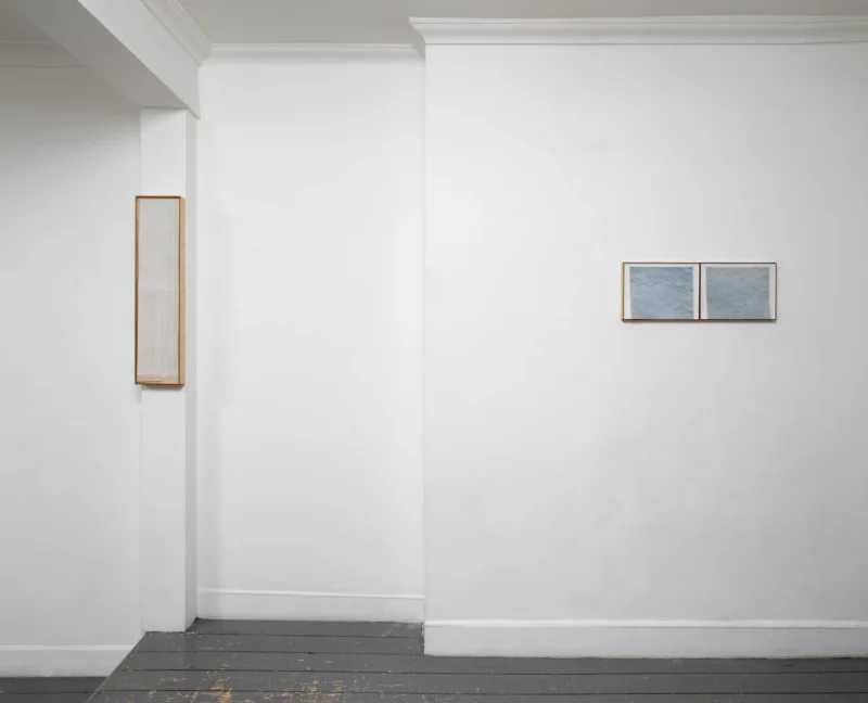 Installation shot from Bernardo Ortiz: Peso Muerto, @ Patrick Heide Contemporary Art